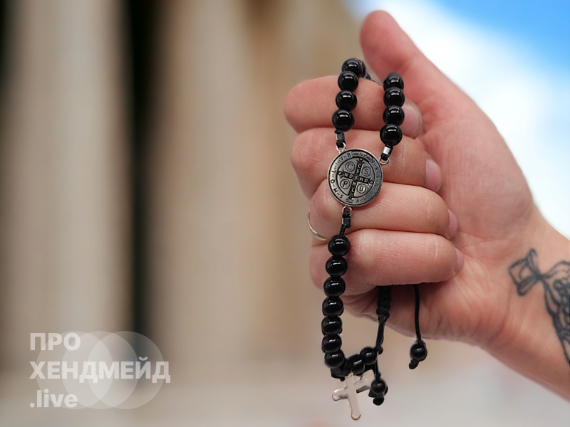 Rosary made of natural agate and 925* sterling silver