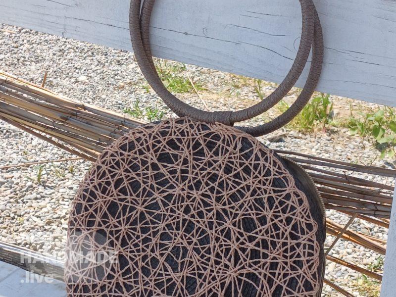 Круглая сумка ручной работы